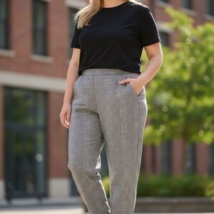 NWT Torrid Pull-On Tapered Plaid Ponte Pants | Size 2 (2X)